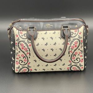 🐎Coach Chalk Butterfly Dot Bandanna Crossbody Bag